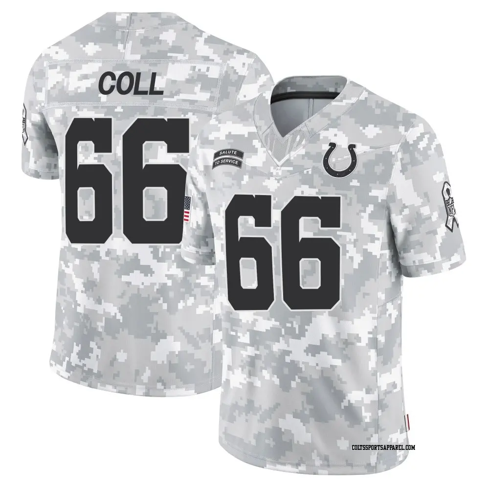 Limited Arctic Camo Men's Ryan Coll Indianapolis Colts 2024 Salute to Service Jersey