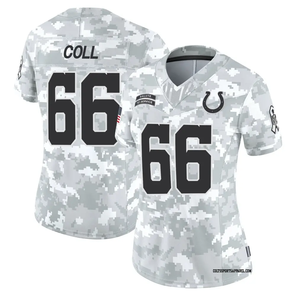 Limited Arctic Camo Women's Ryan Coll Indianapolis Colts 2024 Salute to Service Jersey