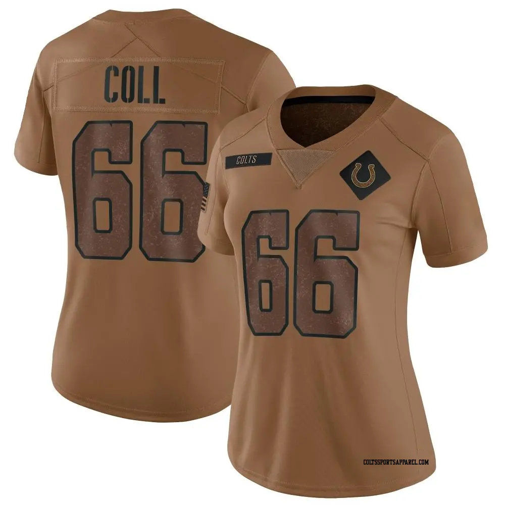 Limited Brown Women's Ryan Coll Indianapolis Colts 2023 Salute To Service Jersey
